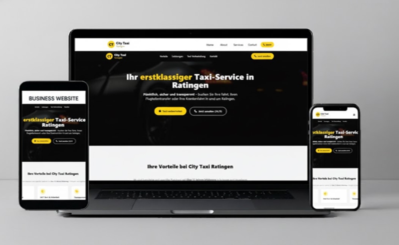 Vorschau der Webseite Web Design & Verwaltung (City Taxi Ratingen)