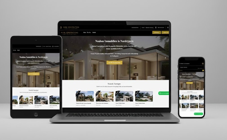 Vorschau der Webseite Baufirma Corporate Site (Rafael Constructions)